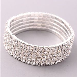 Bling Silver Stretch Bracelet
